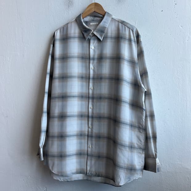 GU 옴브레 체크 셔츠 XL