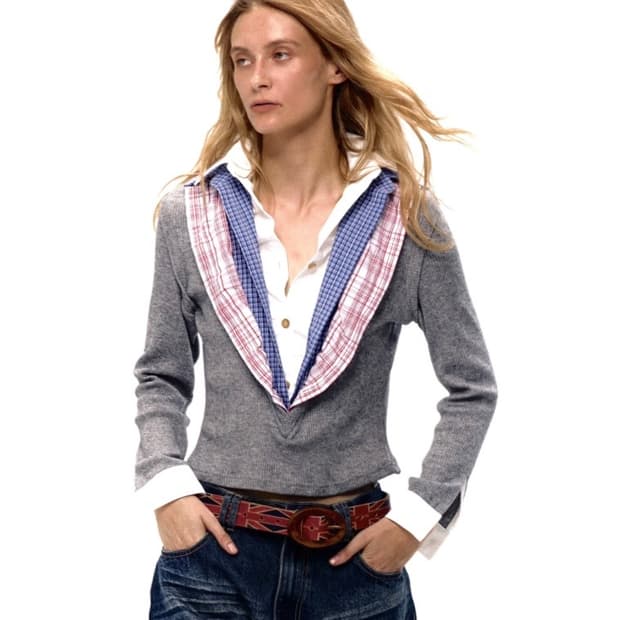 NyDkyel folded three-layer shirt 레이어드 셔츠