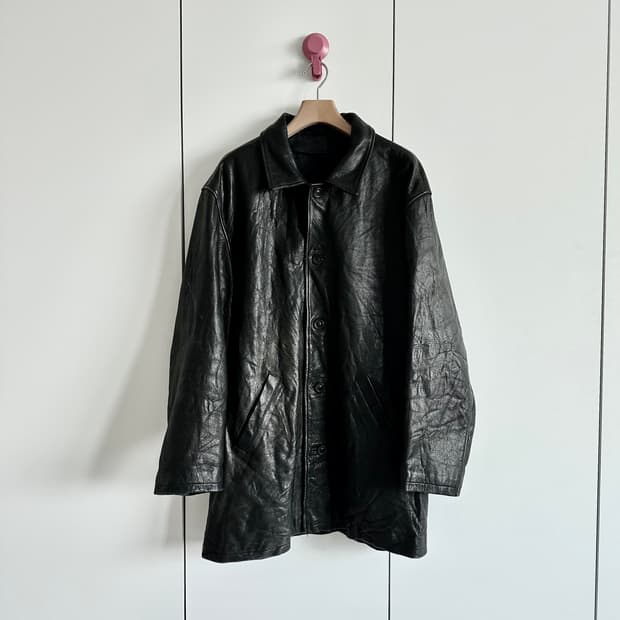 윌슨즈레더 레더 싱글카라 코트