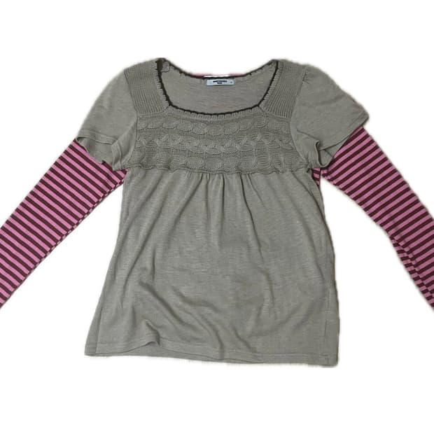 모리 하구미 아오이유우 반팔 니트