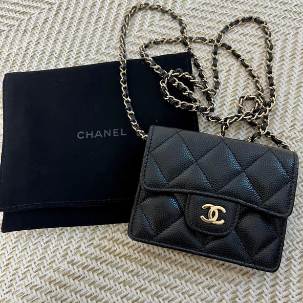 샤넬 클래식 아코디언 체인카드지갑