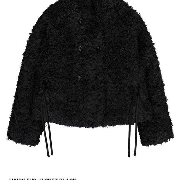 코이세이오 헤어리 퍼자켓 블랙