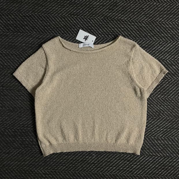 빈티지 우먼스 부클레 크롭 니트o 3172