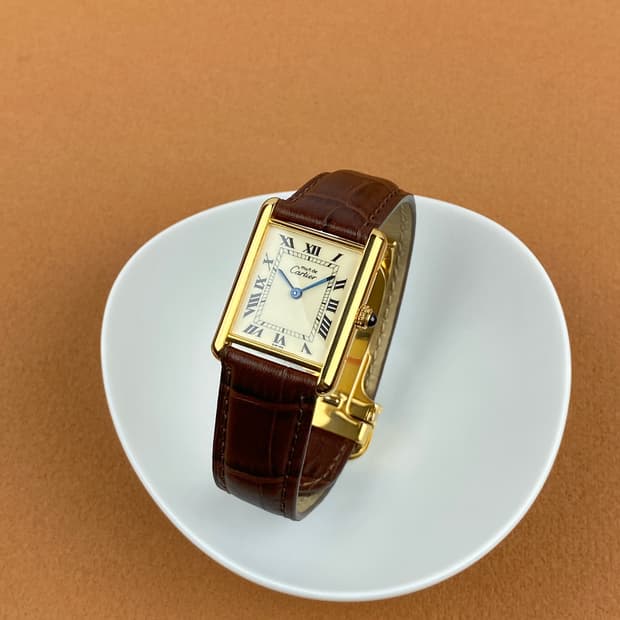 (OG D buckle) CARTIER tank must LM