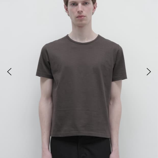 [48] les pin tshirt 30s 레스 핀 티셔츠 차콜 브라운