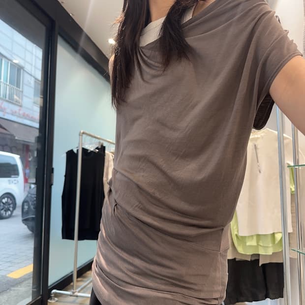 Helmut Lang Drape Midi Dress