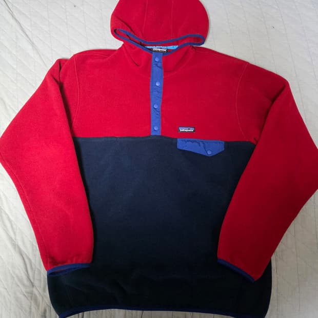 [XL] 빈티지 파타고니아 신칠라 후드 풀오버 레드/네이비