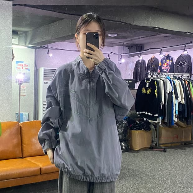 나이키 퓨추라 더블라인 코튼 하프집업 B2207