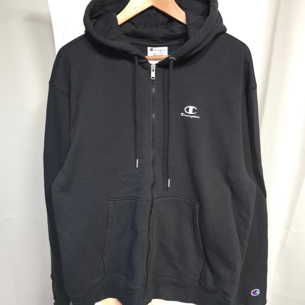 챔피언 블랙 약기모 후드집업 XL ✨️정품✨️
