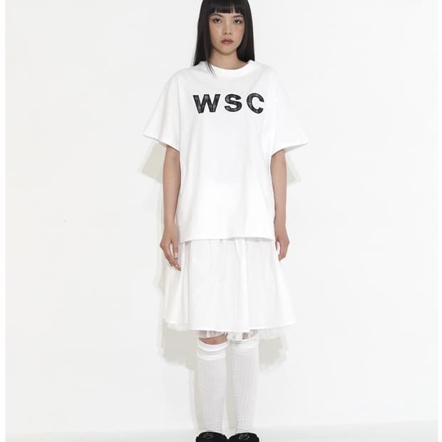 Wsc archive 미디 샤 스커트 002 (white)