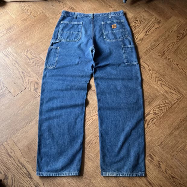 [38]칼하트 USA 빈티지 워싱 싱글니 워크 데님 팬츠