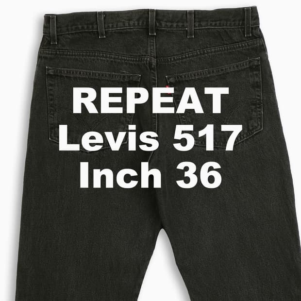 빈티지 리바이스 517 흑청 블랙진 36 인치 LV5173870