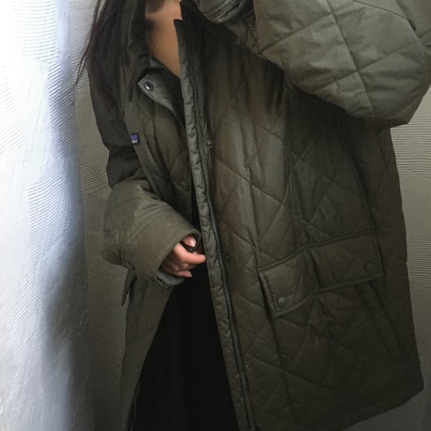 Patagonia 파타고니아 올리브 코듀로이 퀄팅 자켓