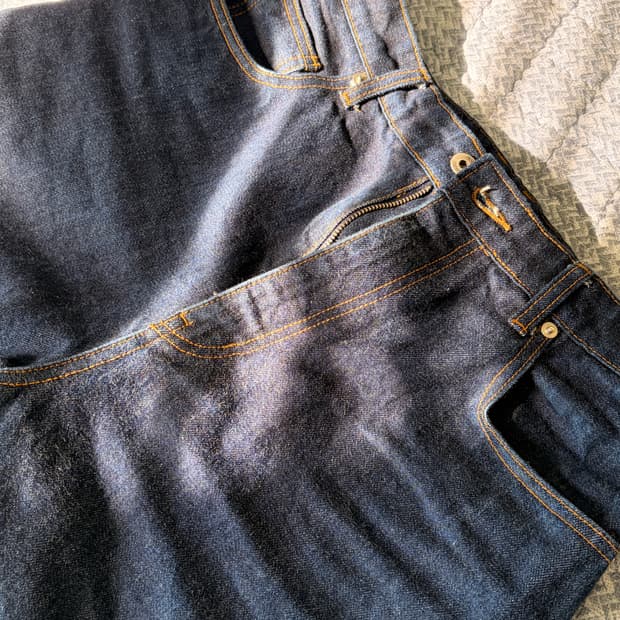 쿠어 신치 백 턴업 jeans