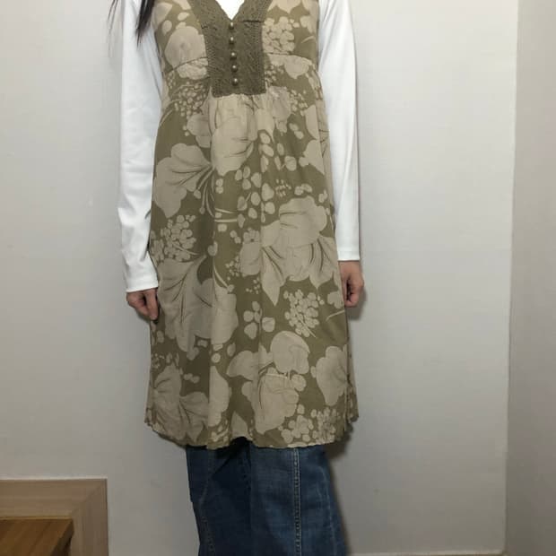 빈티지 라이트 브라운 히피 원피스