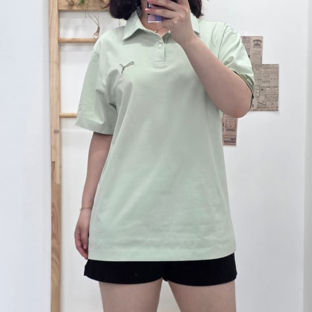 [프립]L/푸마 반팔 카라티 파스텔민트