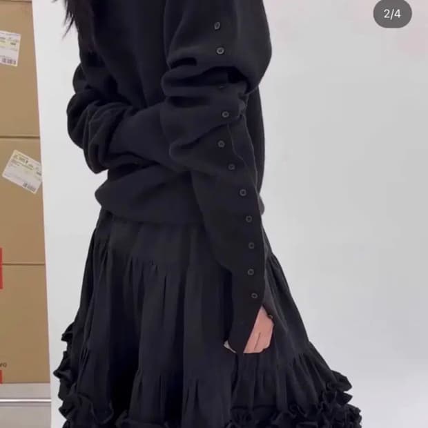 구해요)플리즈프로젝트 버튼 브이넥니트