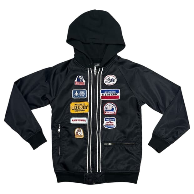 히스테릭 글래머 아카이브 아이코닉 패치 폭탄 후드 집업 자켓