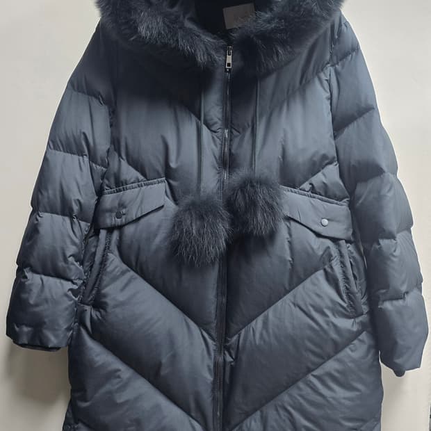 지고트 폭스 퍼 구스다운 롱패딩 M