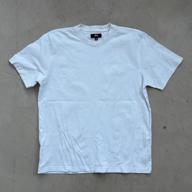 Stussy 자수 티셔츠 S White