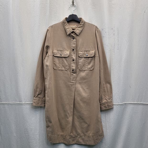 쟈딕앤볼테르 베이지 셔츠 원피스