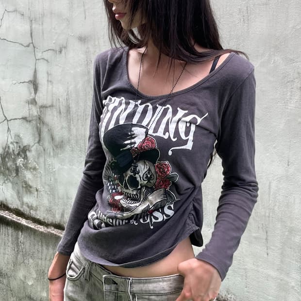 Poison Rose Skull Long Sleeve