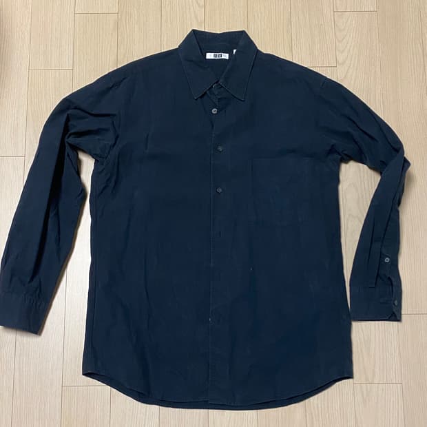 유니클로 U 블랙 셔츠 L