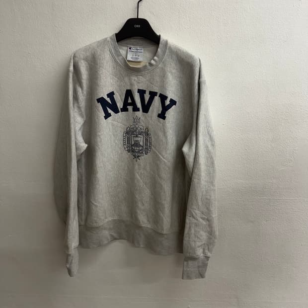 챔피온 Navy 그레이 스웨트셔츠 L
