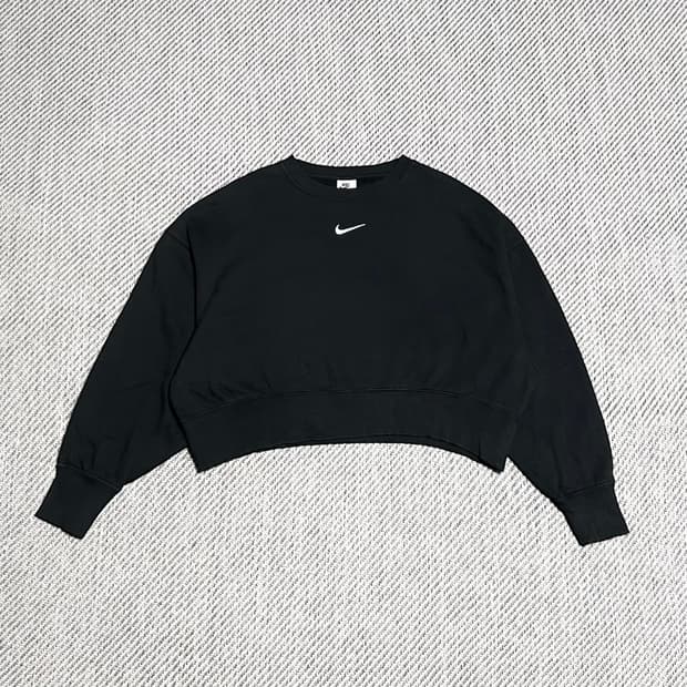 [S] Nike 나이키 우먼즈 크롭 스우시 맨투맨