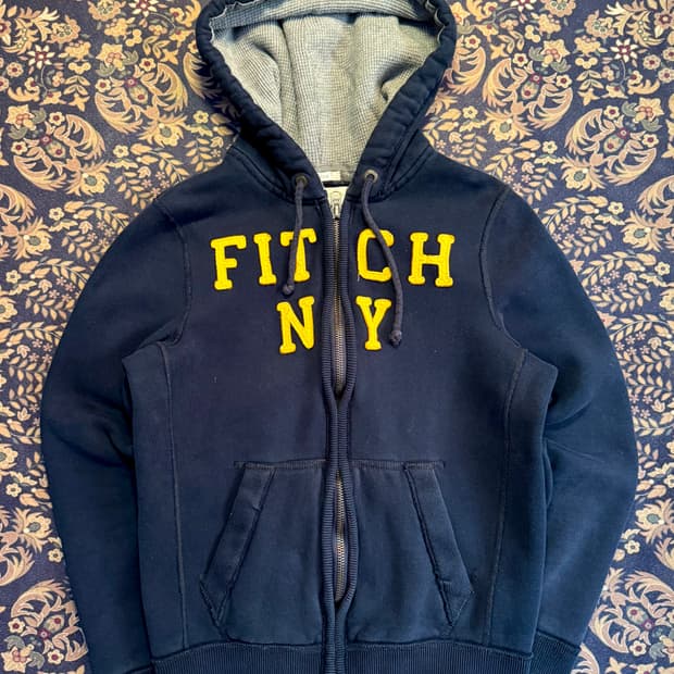 아베크롬비 아플리케 패치 후드집업