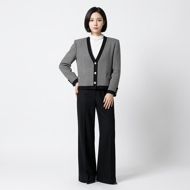 울실크 체크자켓 🇯🇵