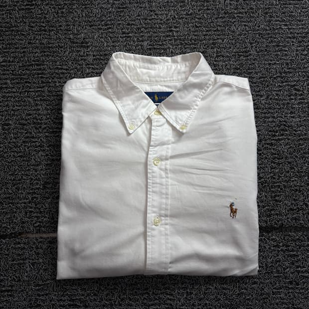 폴로 랄프로렌 신형 포니로고 옥스포드 박시핏 셔츠 화이트  1688