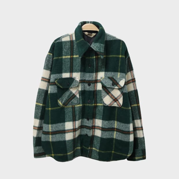 70'S MONTGOMERY WARD 울 체크 셔츠 62143