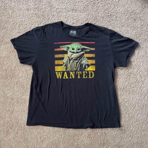 빈티지 스타워즈 만달로리안 베이비요다 티셔츠