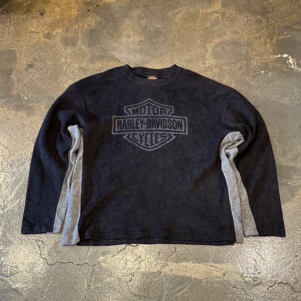 할리데이비슨 블랙 플리스 롱슬리브 XL