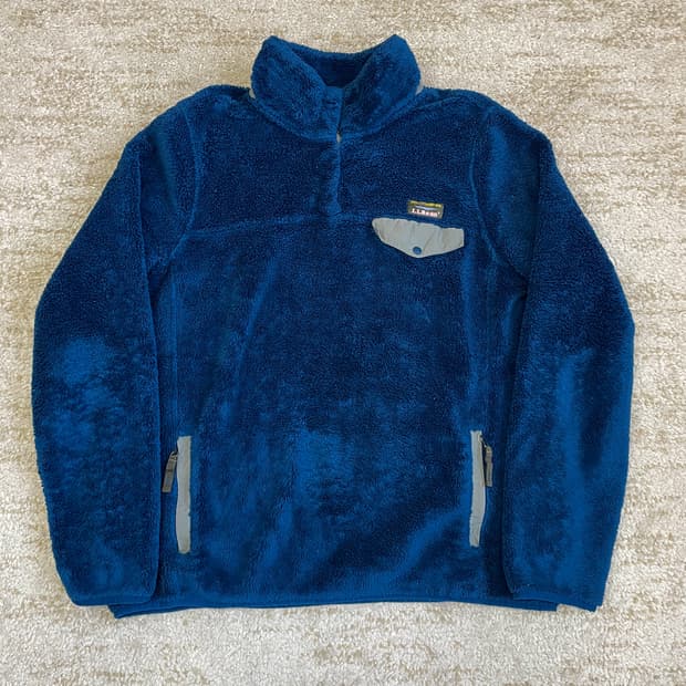 [L] 00s L.L.Bean 스냅 플리스 포켓 풀오버 후리스 자켓