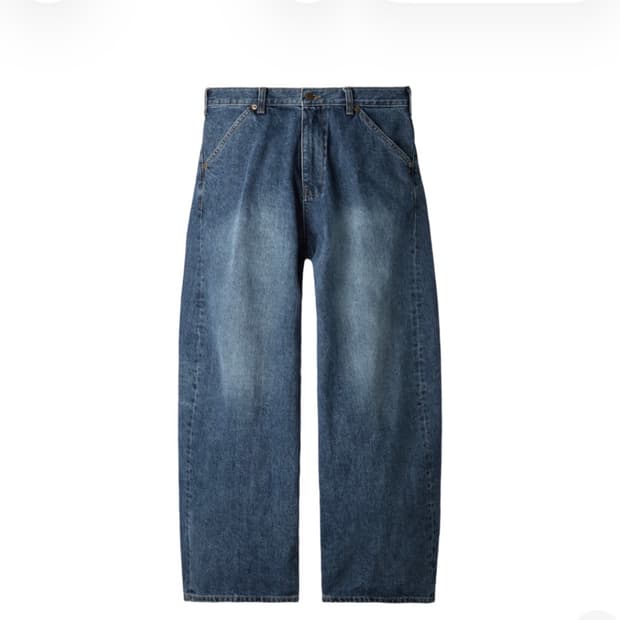 해칭룸 와이드 커브진 워시드 블루 3사이즈