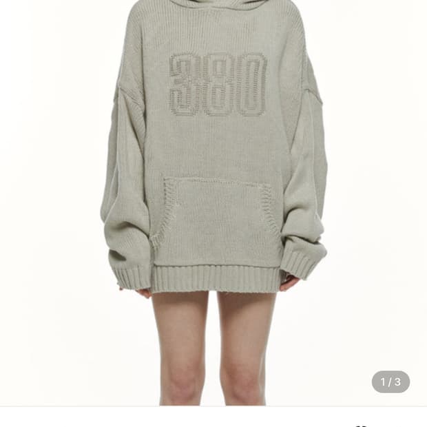 쓰리투에이티 후드니트 원피스