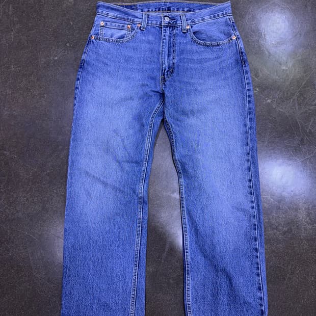 리바이스 555 릴렉스 스트레이트핏 워싱 진 데님팬츠 32