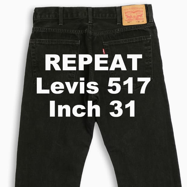 빈티지 리바이스 517 흑청 블랙진 31 인치 LV5173299