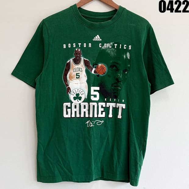 아디다스 NBA 보스턴 케빈 가넷 프린팅 반팔 티셔츠 100 0422
