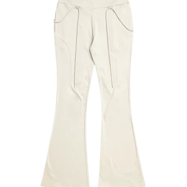 오호스 i:e 플루이드 부츠컷 팬츠 아이보리