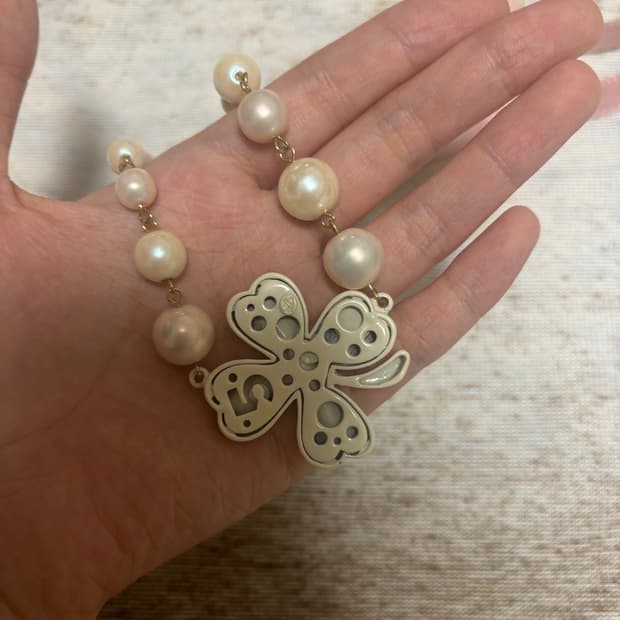 네잎클로버 진주 목걸이