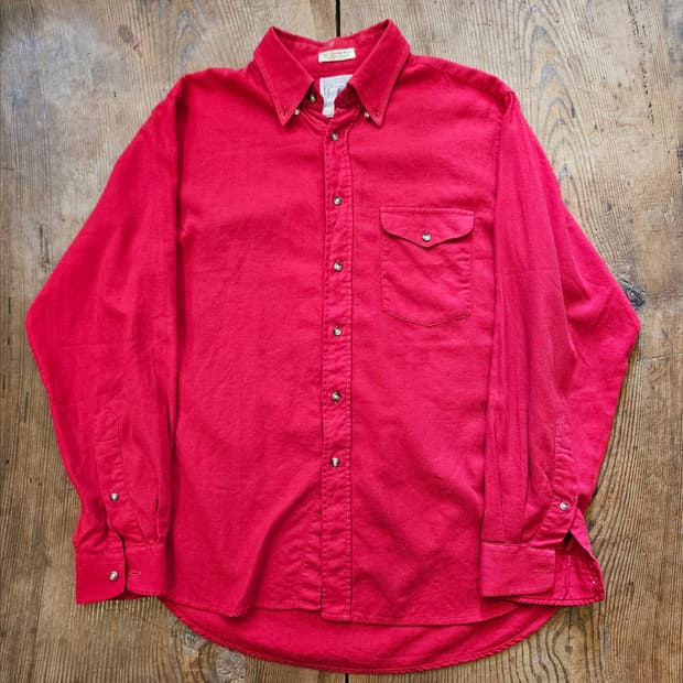 80s 영국 빈티지 코튼울 셔츠