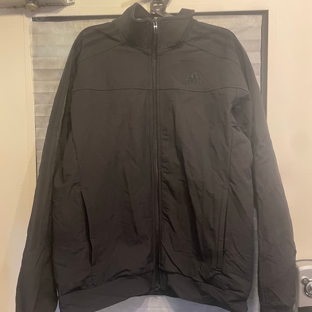 아디다스 블랙 트레이닝 집업 자켓xl