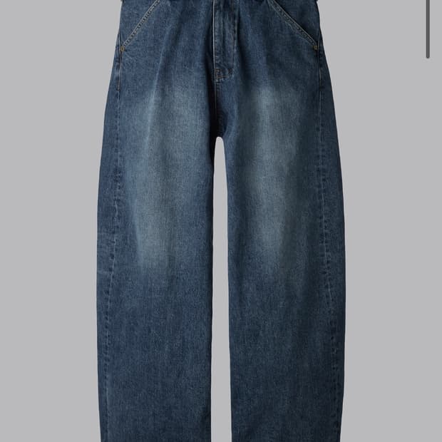 해칭룸 와이드 커브진 와커진 워시드 블루 2