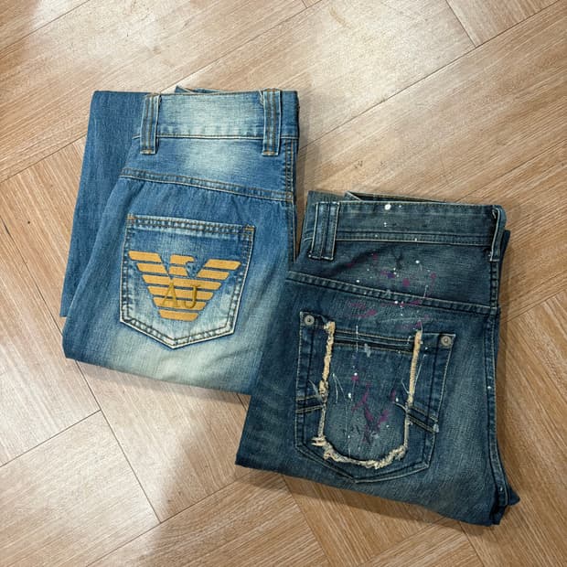 알마니 진스 하드 페이딩 데님