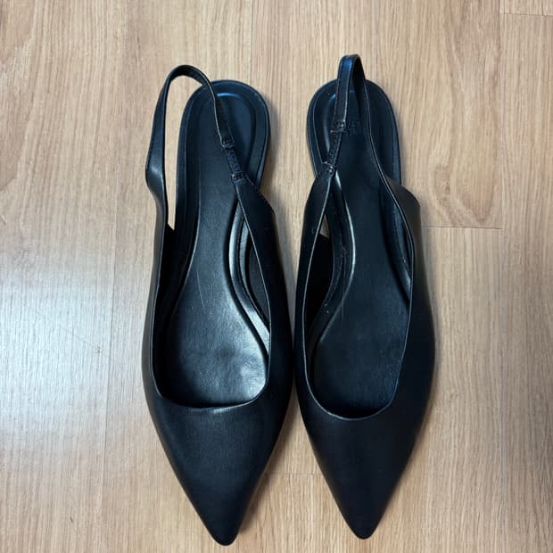 h&m 블랙 플랫 슬링백 구두 40