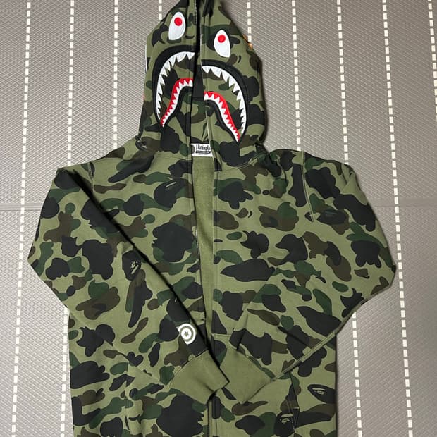 베이프 녹계 후드집업 /L