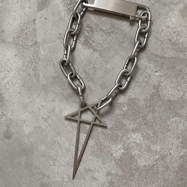 Os) 릭오웬스 펜타그램 초커